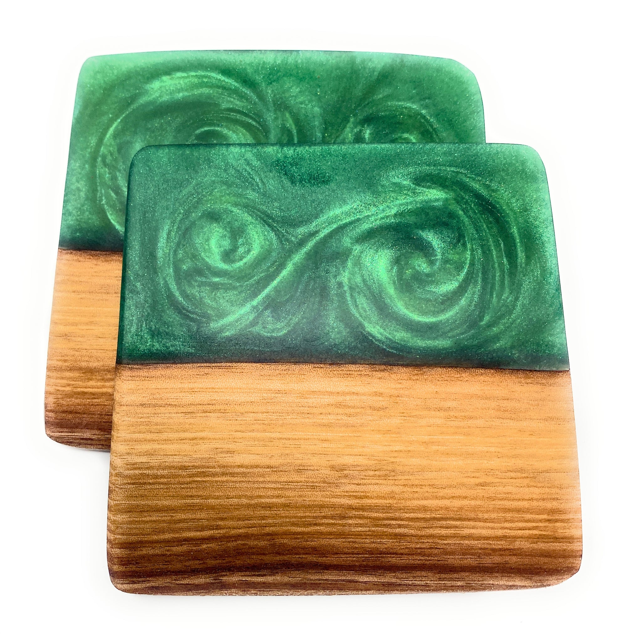 Emerald Green Walnut Coaster