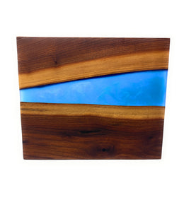 Sky Blue Walnut Wall Art