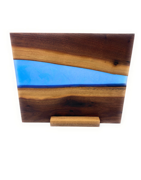 Sky Blue Walnut Wall Art